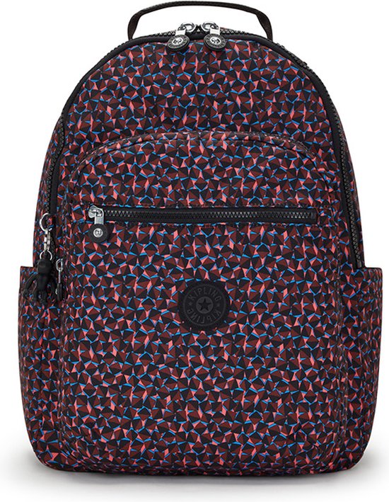 Kipling Seoul kankainen reppu, punakuvio -50%