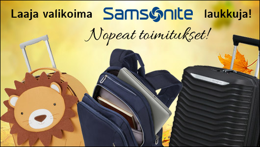 Laaja valikoima Samsonite laukkuja!