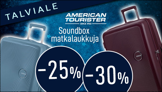 Talvitarjous! American Tourister matkalaukut -25% -30%!